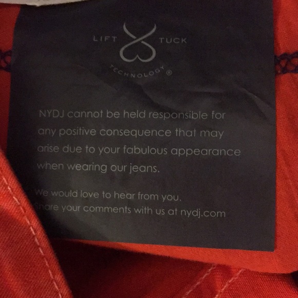 NWOT NYDJ Orange Ankle Jeans - Picture 12 of 16